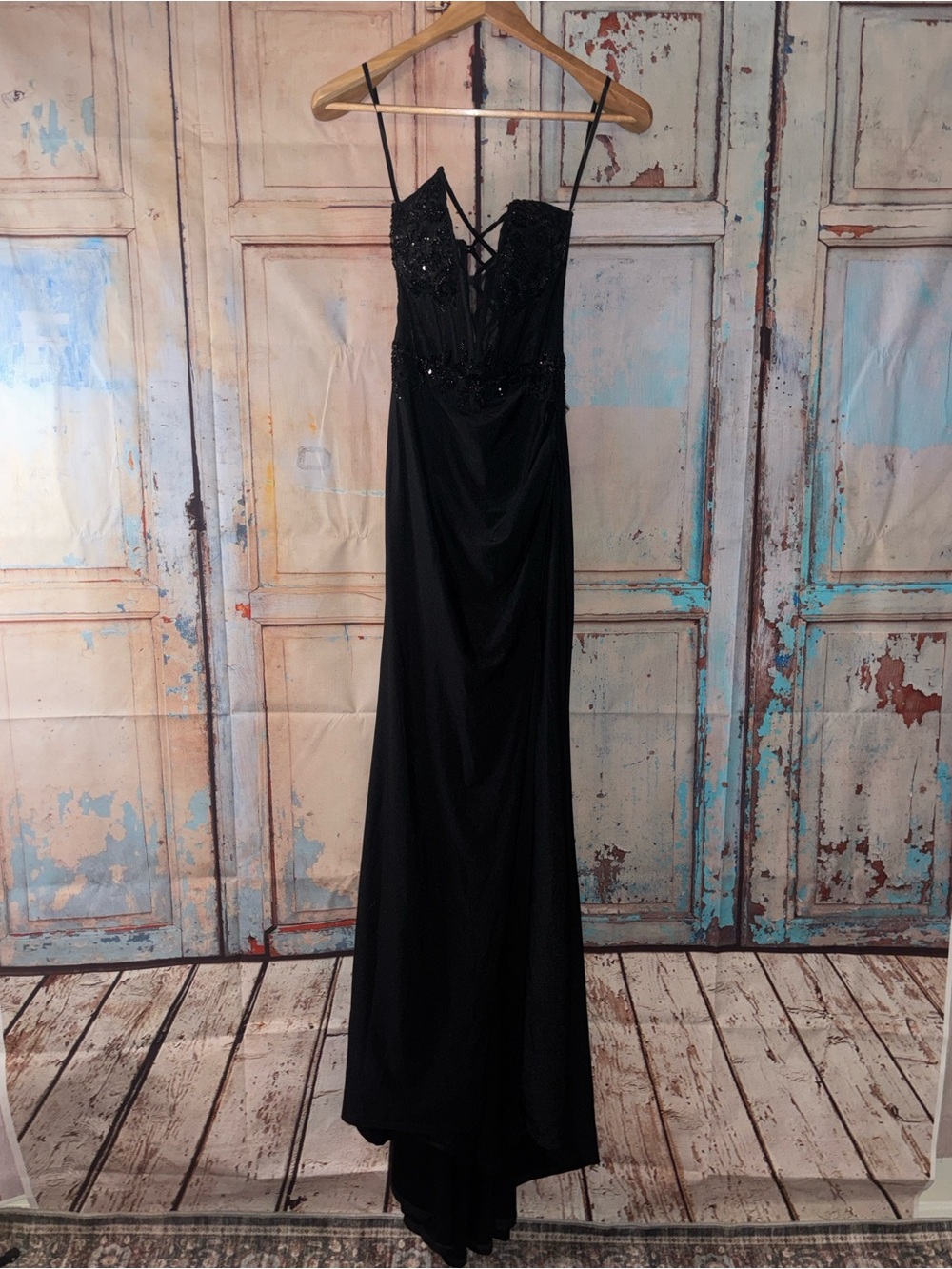 Windsor black corset back, sequin formal - cocktail - bridesmaid dress size XS
